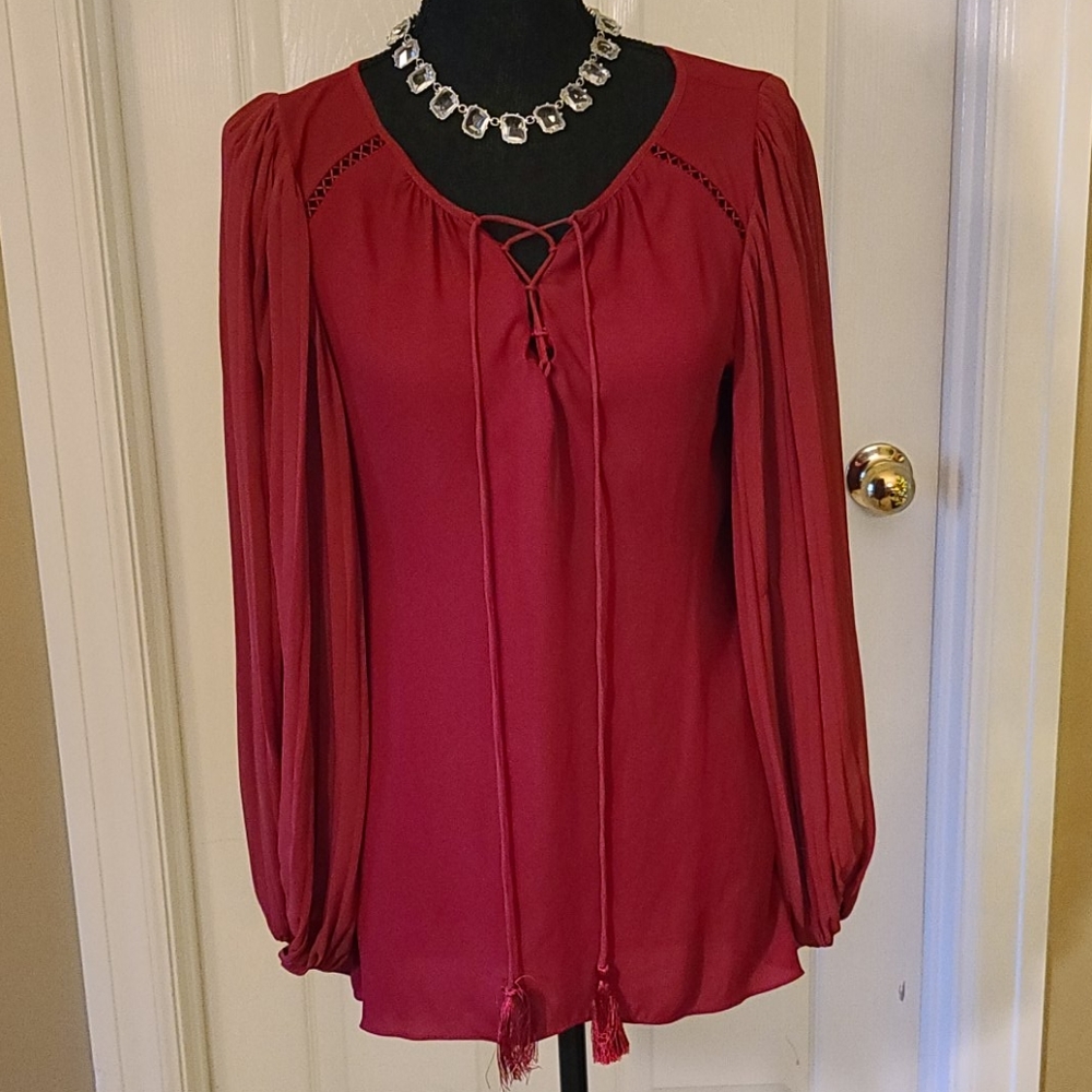 WHBM Red Blouse